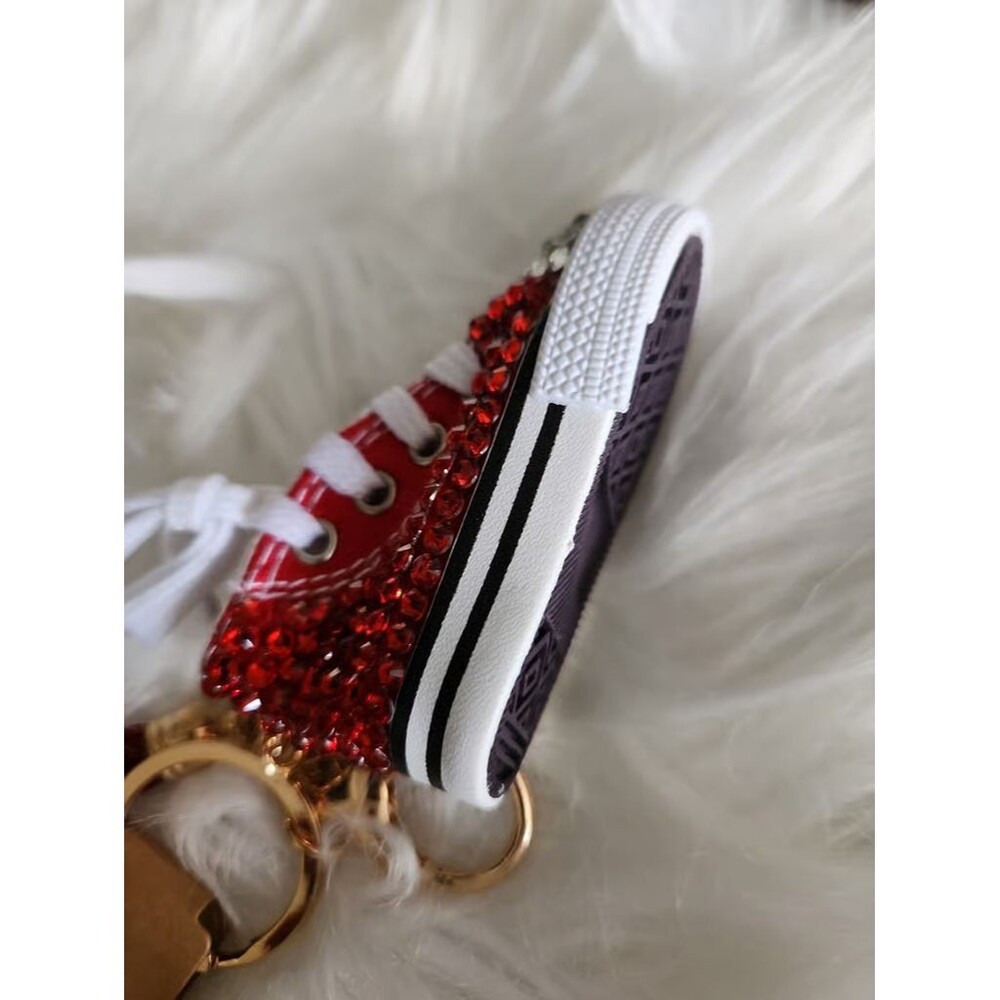 Red Rhinestone Sneaker Keychain - Picture 2 of 3